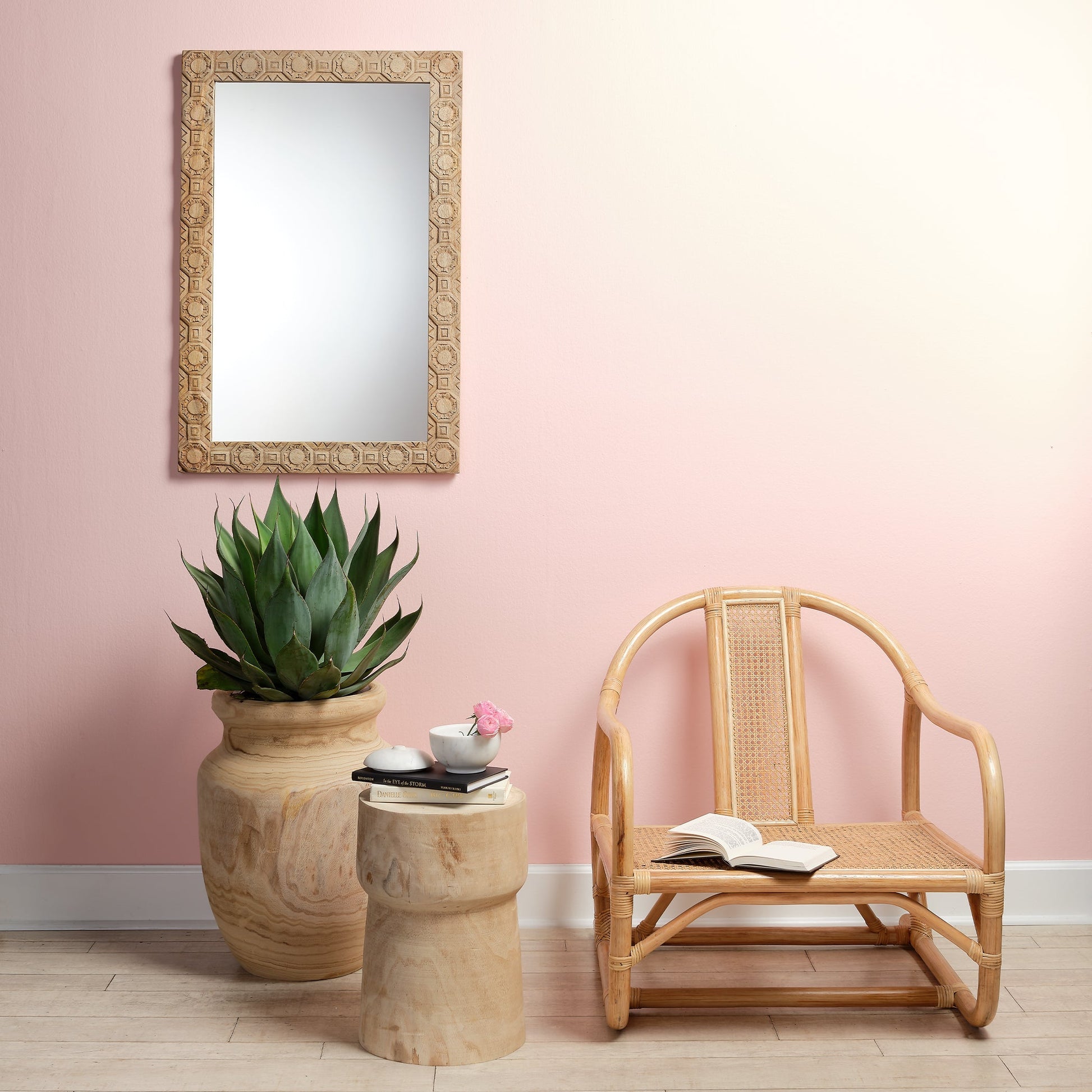 Relief Carved Rectangle Mirror-Wall Mirrors-Jamie Young-Sideboards and Things