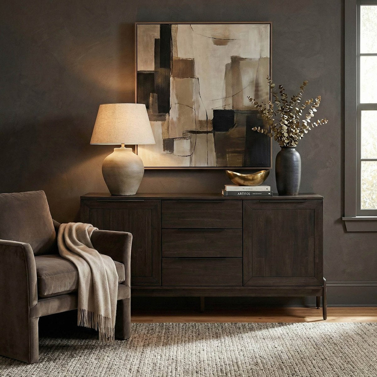 LH Home Remix Three Drawers Wood Sideboard