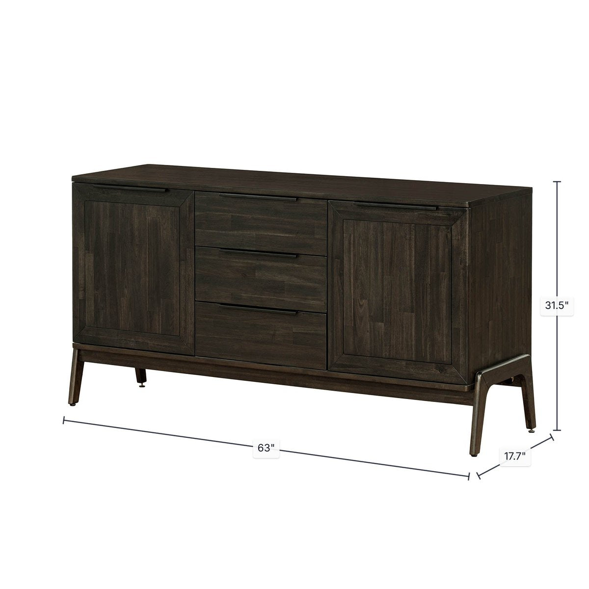 LH Home Remix Three Drawers Wood Sideboard