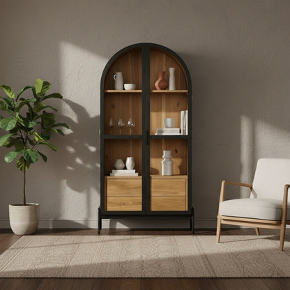 LH Home Remix Two Glass Doors Display Cabinet