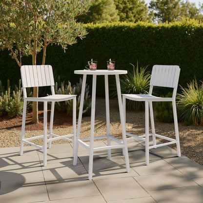 Ren Aluminum White Outdoor Bar Table