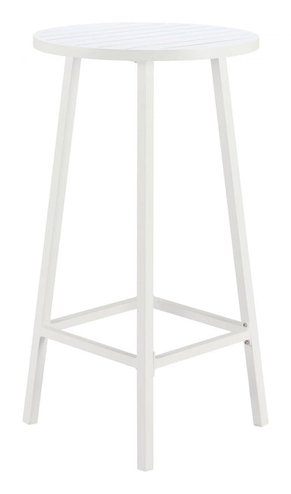 Zuo Modern Ren Aluminum White Outdoor Bar Table