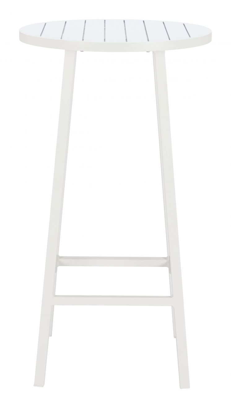 Zuo Modern Ren Aluminum White Outdoor Bar Table