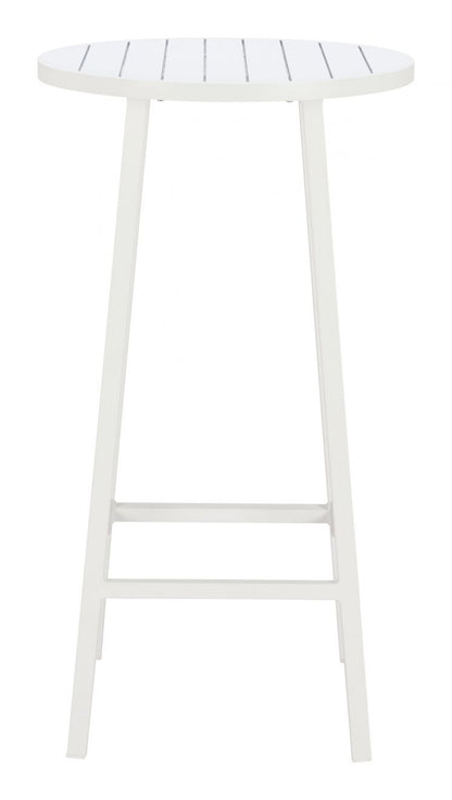 Zuo Modern Ren Aluminum White Outdoor Bar Table