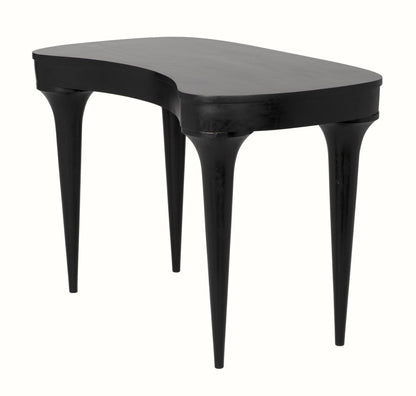 Rennie Desk Black Small Curved Desk-Home Office Desks-Noir-Sideboards and Things