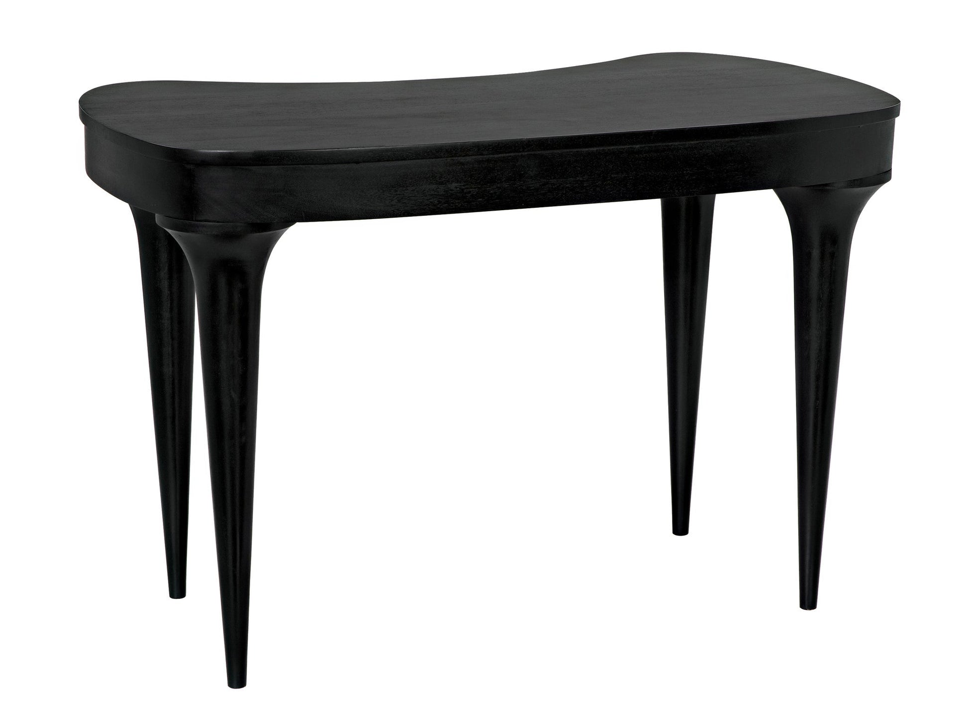 Rennie Desk Black Small Curved Desk-Home Office Desks-Noir-Sideboards and Things