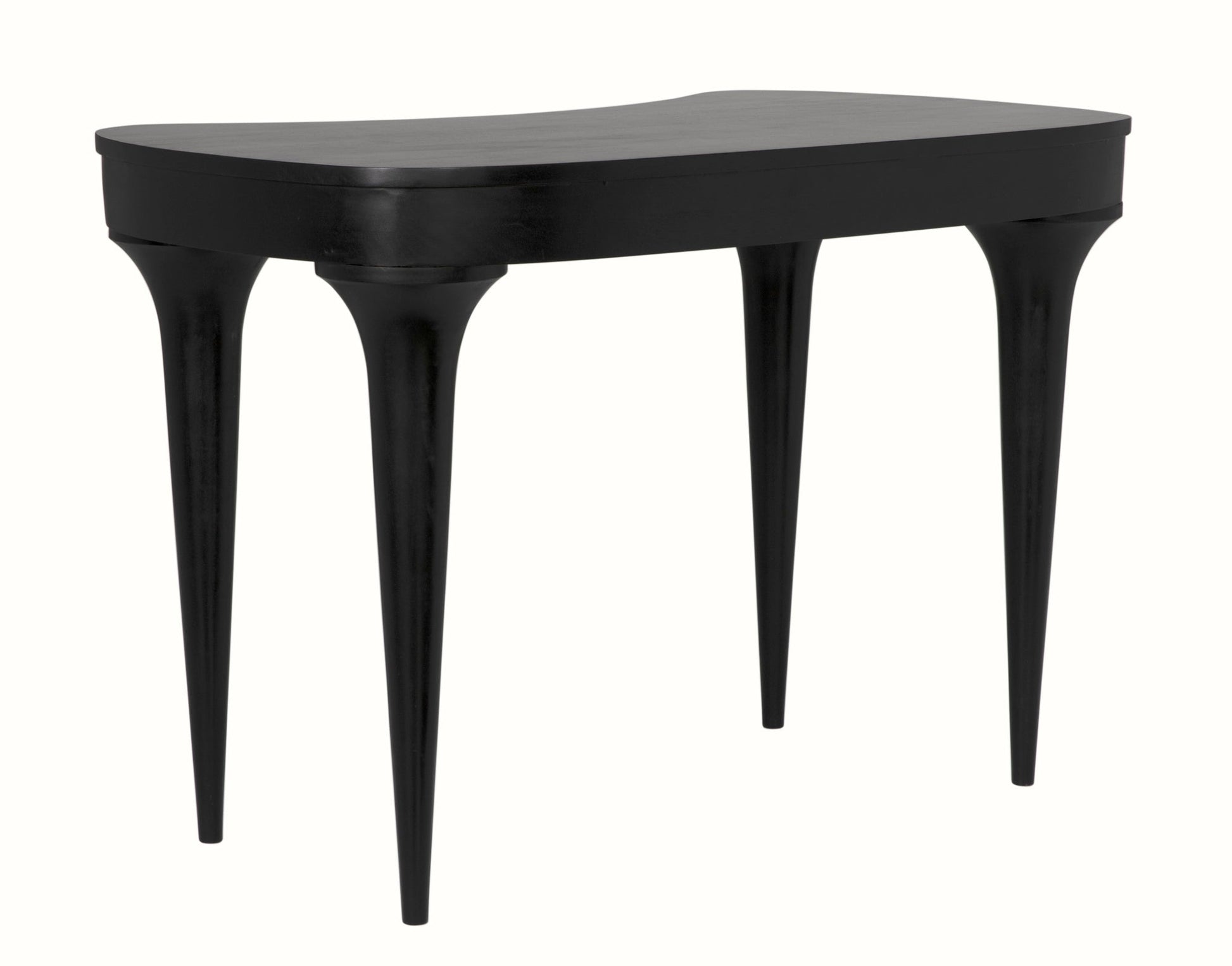 Rennie Desk Black Small Curved Desk-Home Office Desks-Noir-Sideboards and Things