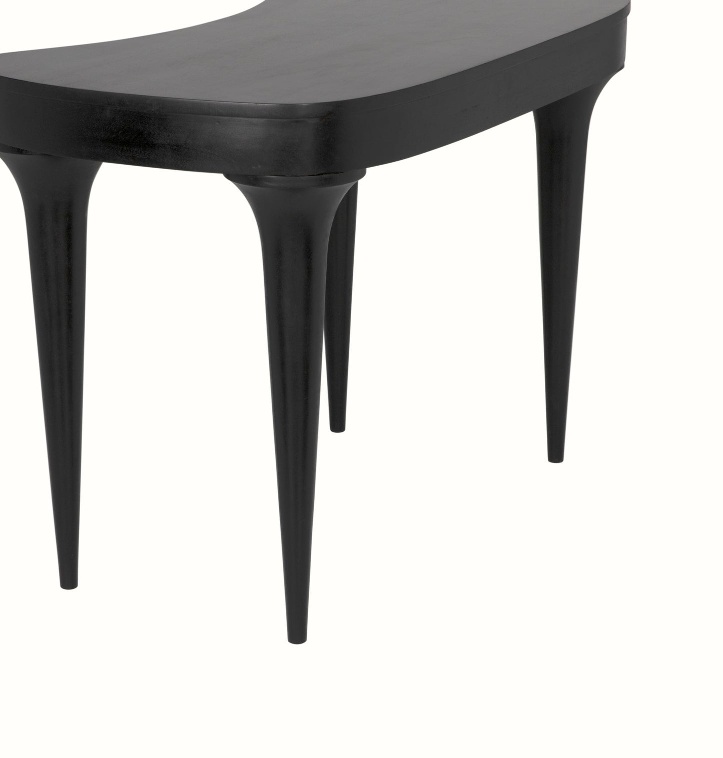 Rennie Desk Black Small Curved Desk-Home Office Desks-Noir-Sideboards and Things