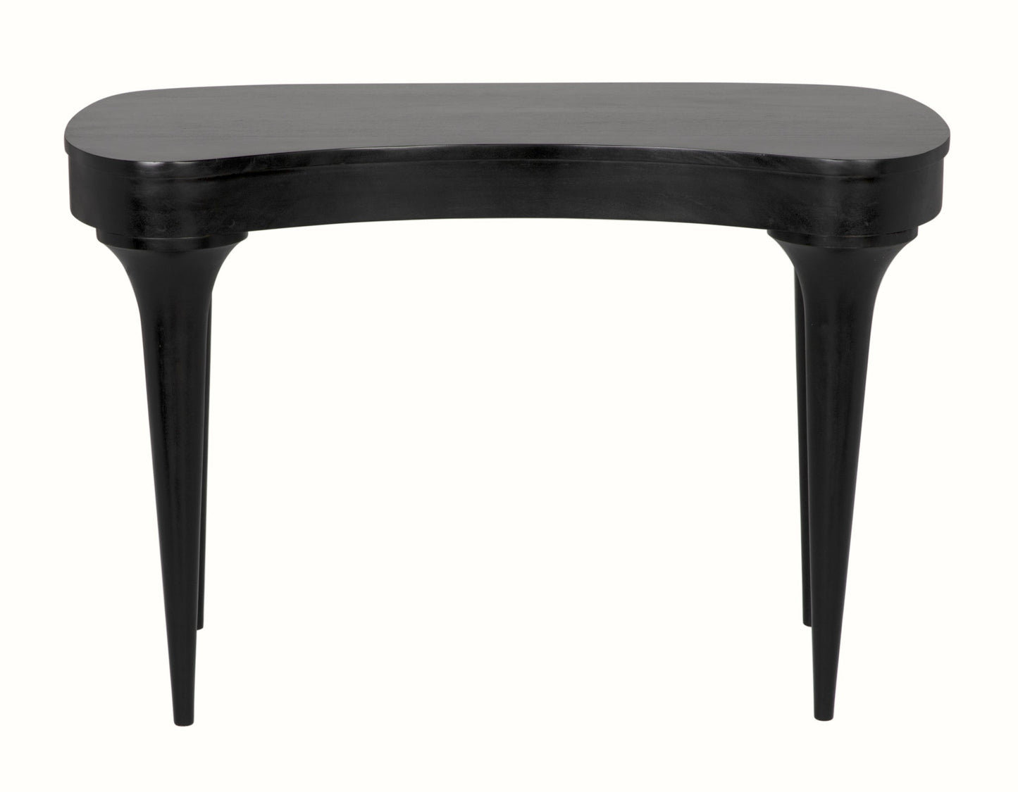 Rennie Desk Black Small Curved Desk-Home Office Desks-Noir-Sideboards and Things