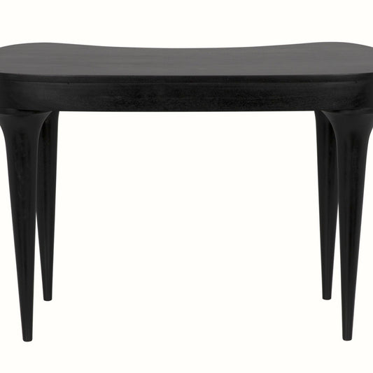 Rennie Desk Black Small Curved Desk-Home Office Desks-Noir-Sideboards and Things