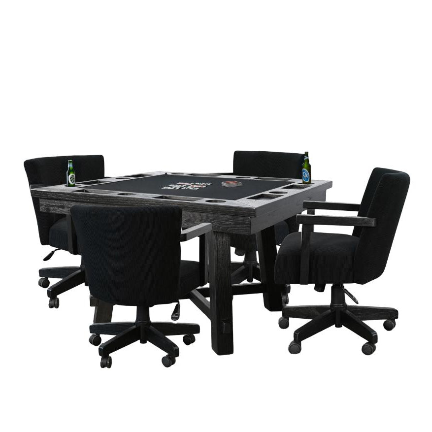 Sunny D Reno Black Poker Dining Set with Game Chair