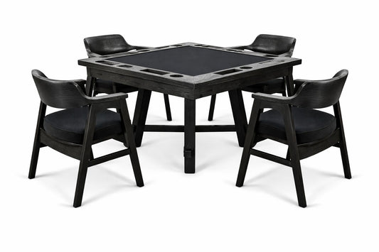 Sunny D Reno Wooden Black Poker Dining Set
