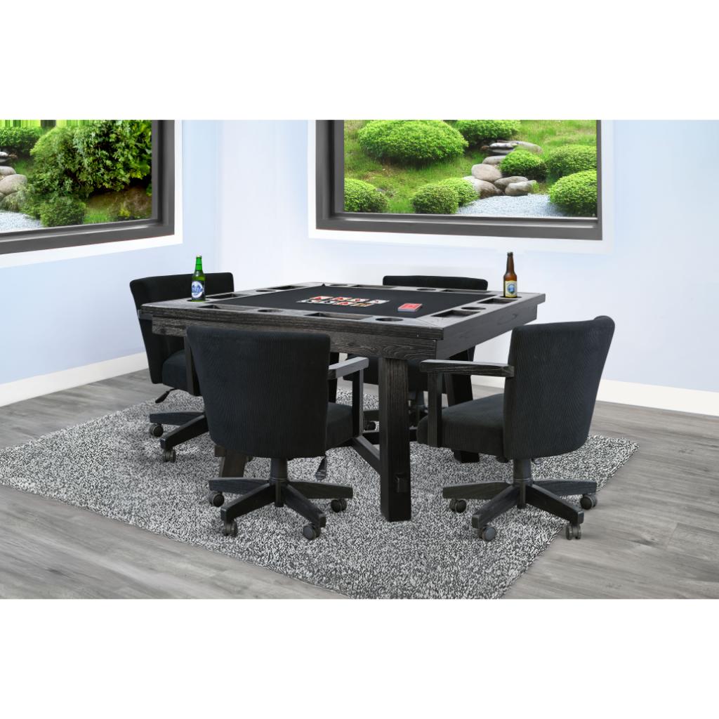 Sunny D Reno Wooden Poker Dining Table