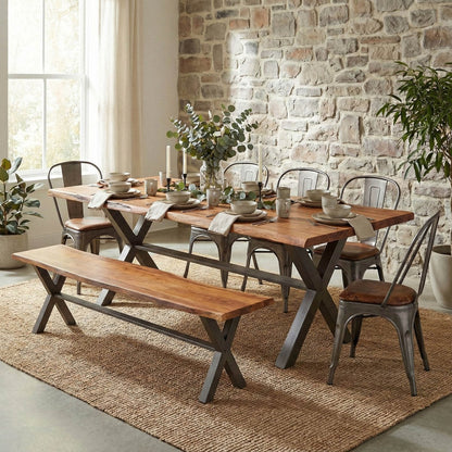 LH Home Restore Wooden Dining Bench