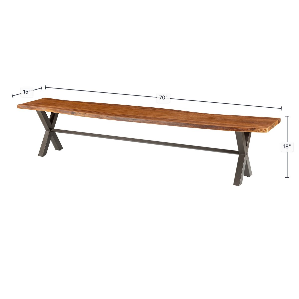 LH Home Restore Wooden Dining Bench