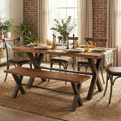 LH Home Restore Wooden Dining Bench