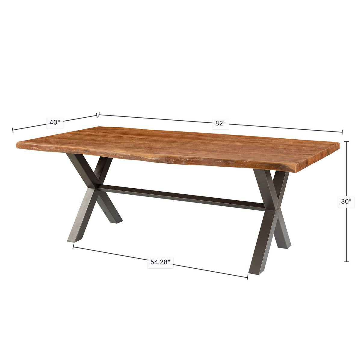 LH Home Restore Wooden Rectangular Dining Table