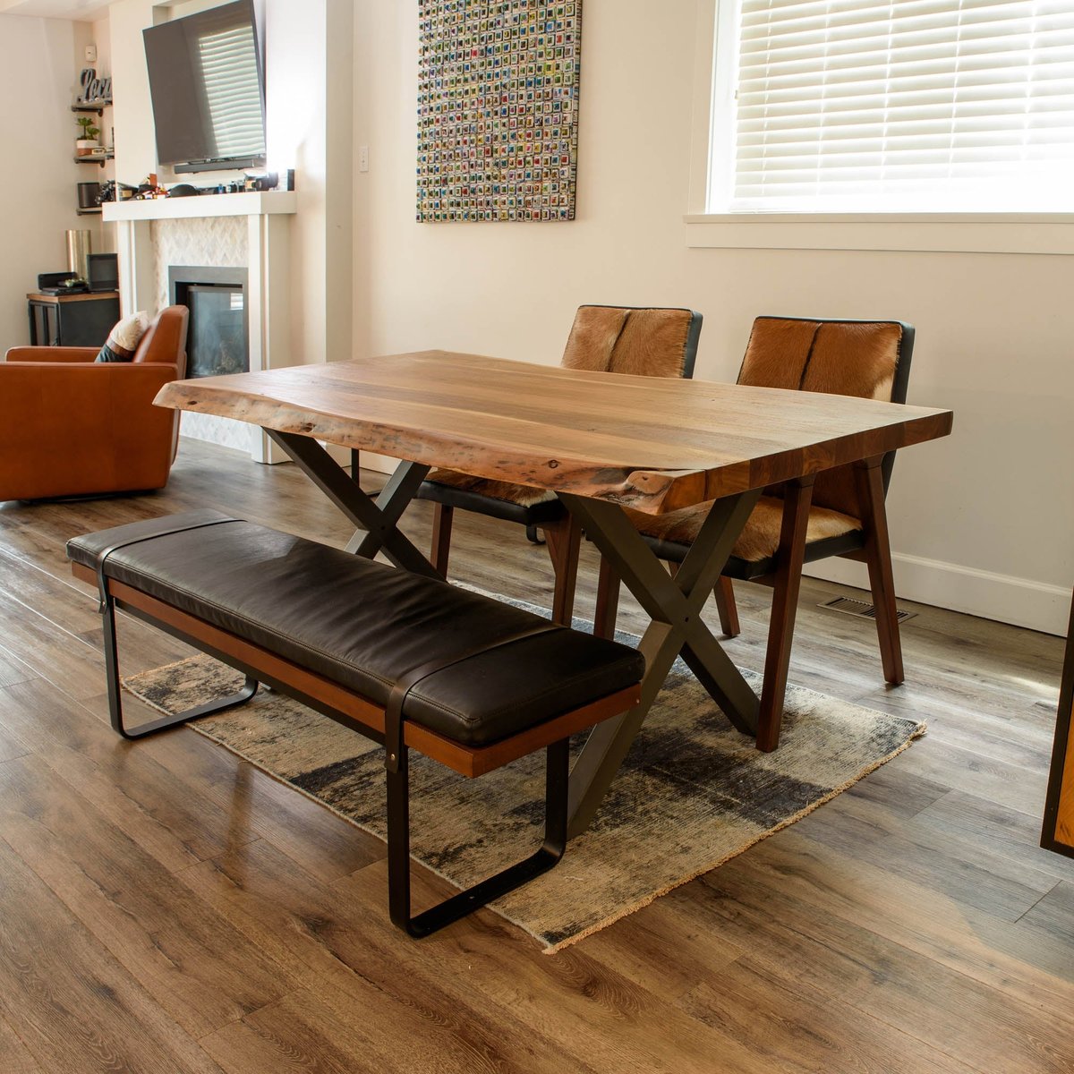 LH Home Restore Wooden Rectangular Dining Table