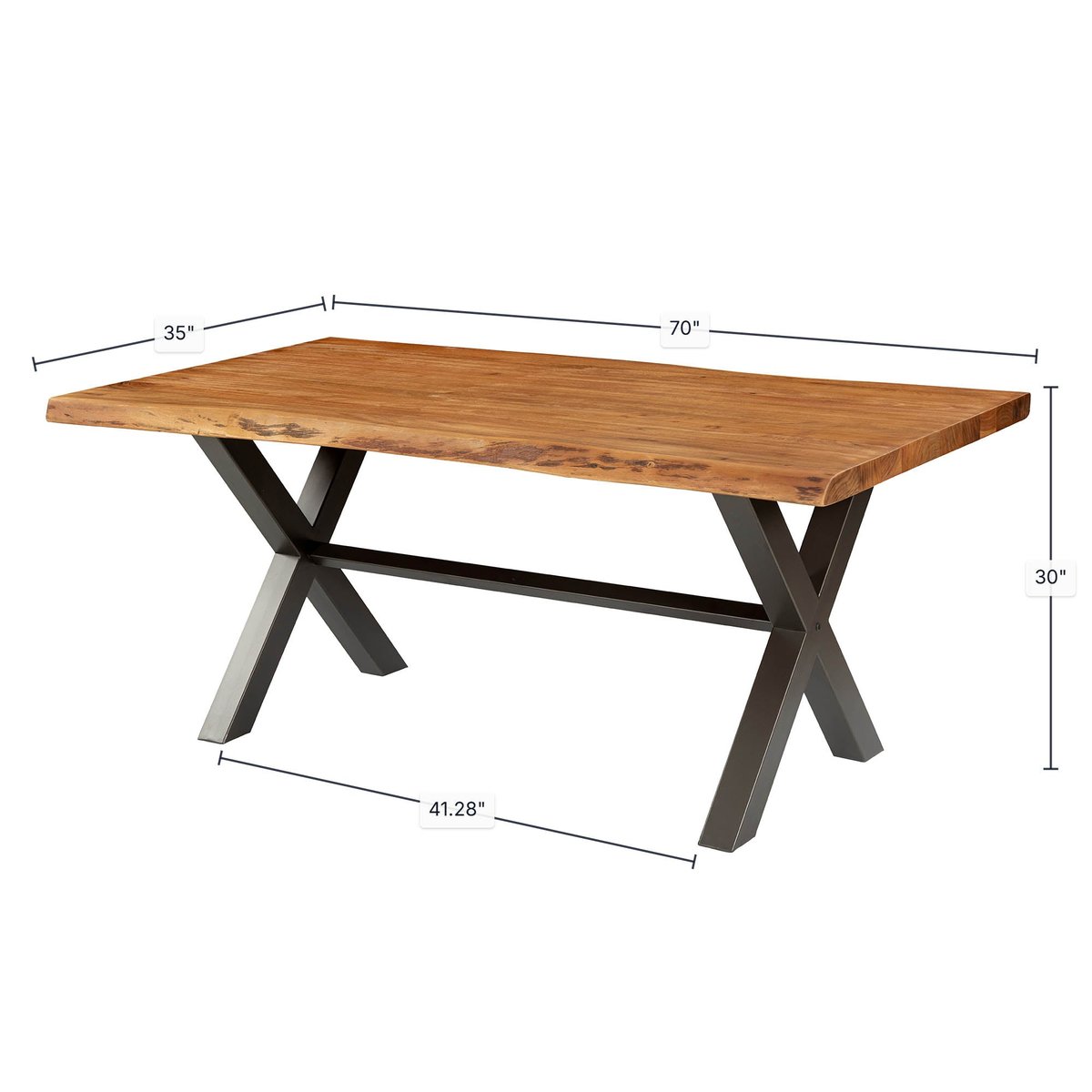 LH Home Restore Wooden Rectangular Dining Table