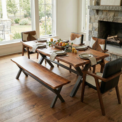 LH Home Restore Wooden Rectangular Dining Table
