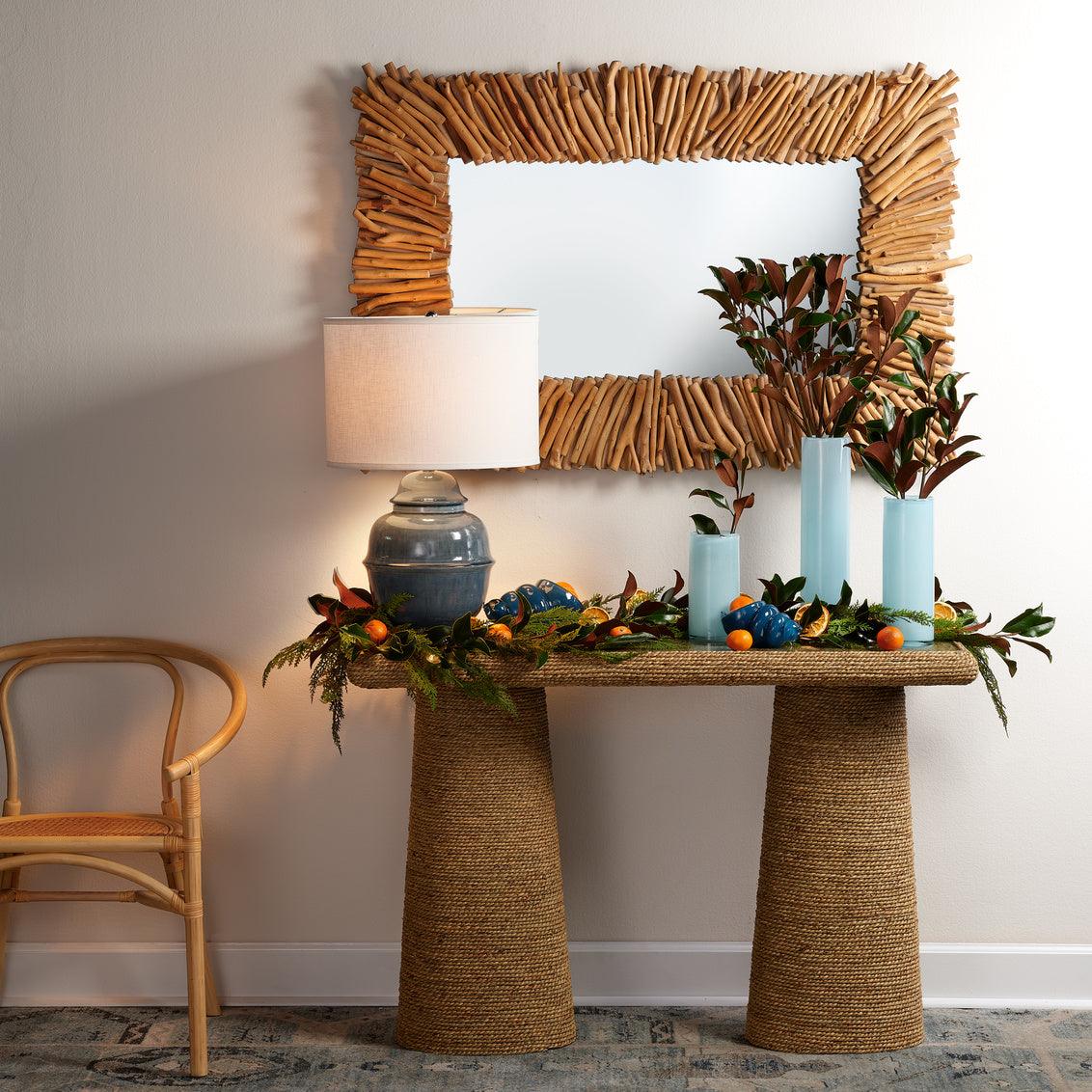 Reversible Natural Driftwood Rectangle Wall Mirror Wall Mirrors Sideboards and Things By Jamie Young