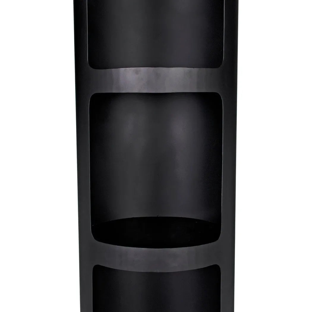 Noir Reverso Steel Black Etagere
