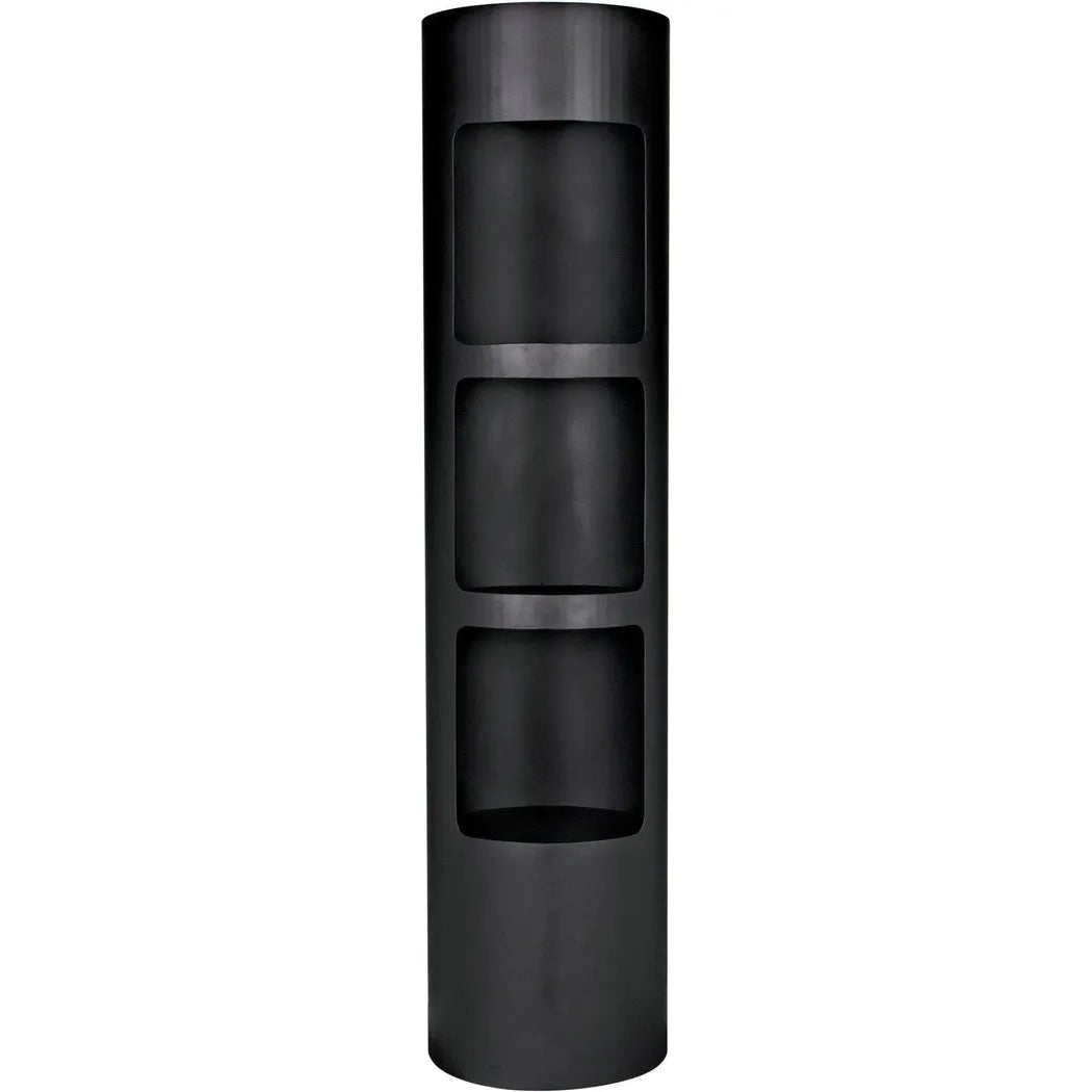 Noir Reverso Steel Black Etagere