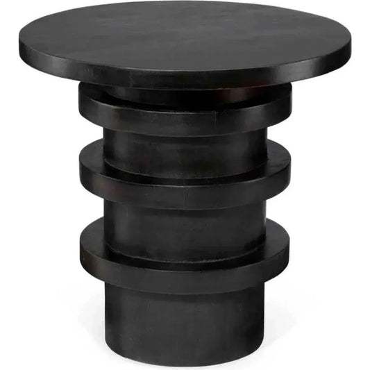 Jamie Young Revolve Round Wooden Side Table