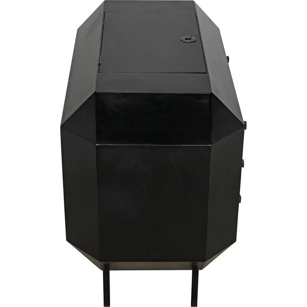 Noir Rhiana Wood Black Dresser