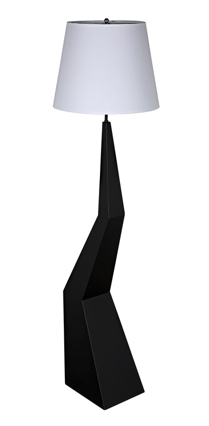 Rhombus Floor Lamp with Shade, Black Metal-Floor Lamps-Noir-Sideboards and Things