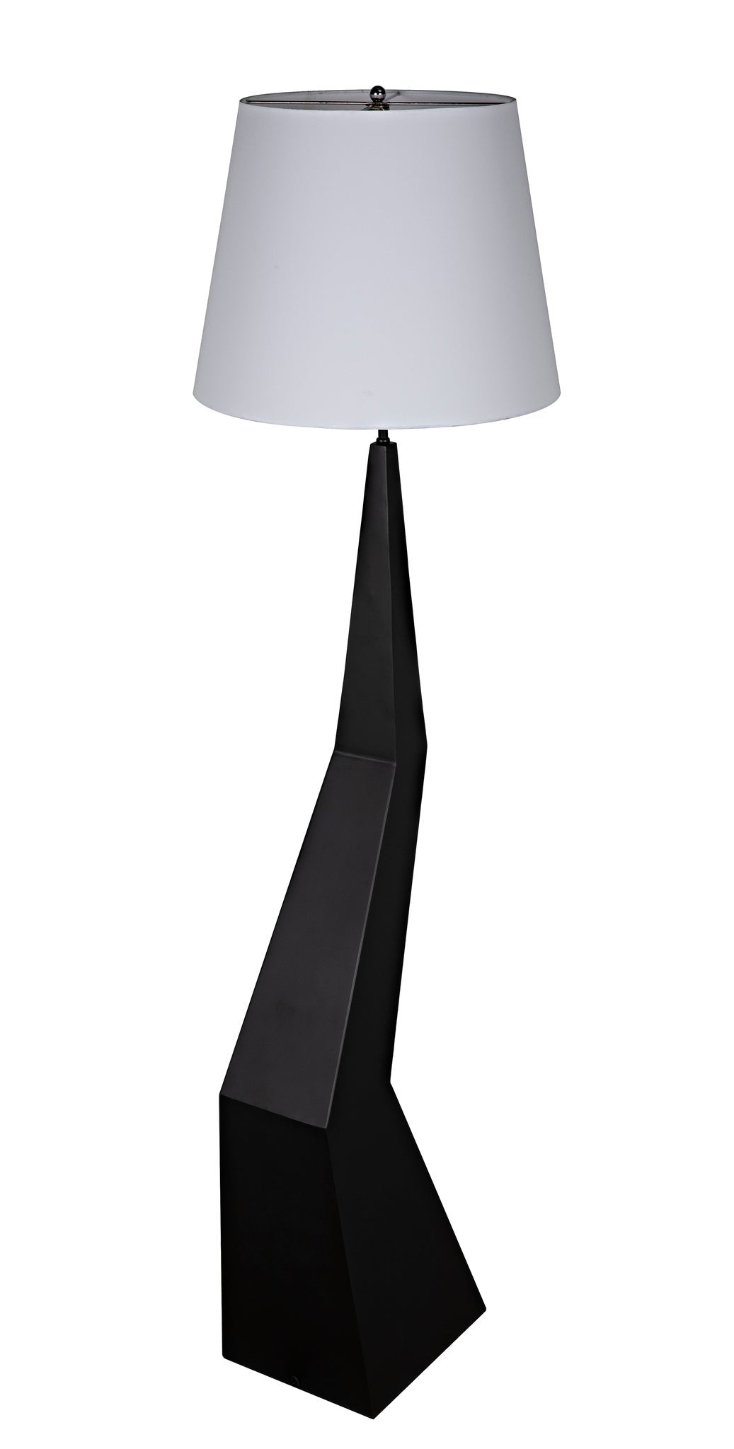 Rhombus Floor Lamp with Shade, Black Metal-Floor Lamps-Noir-Sideboards and Things