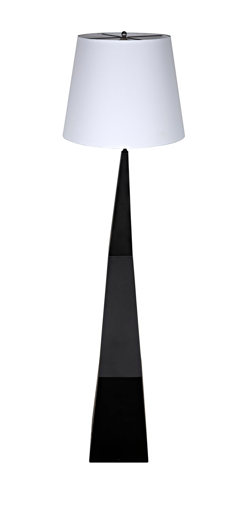 Rhombus Floor Lamp with Shade, Black Metal-Floor Lamps-Noir-Sideboards and Things