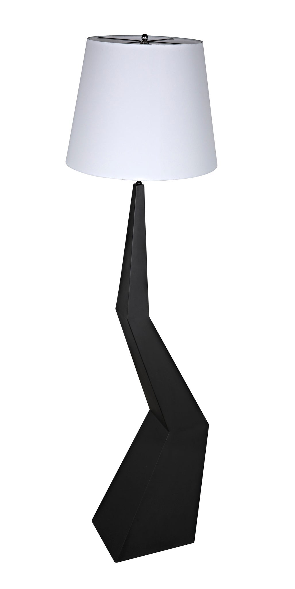 Rhombus Floor Lamp with Shade, Black Metal-Floor Lamps-Noir-Sideboards and Things