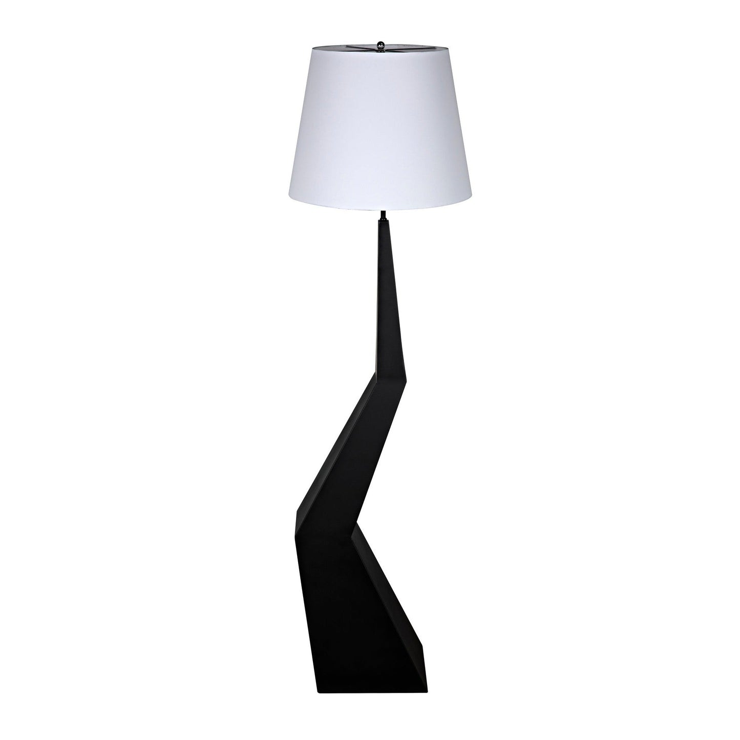 Rhombus Floor Lamp with Shade, Black Metal-Floor Lamps-Noir-Sideboards and Things