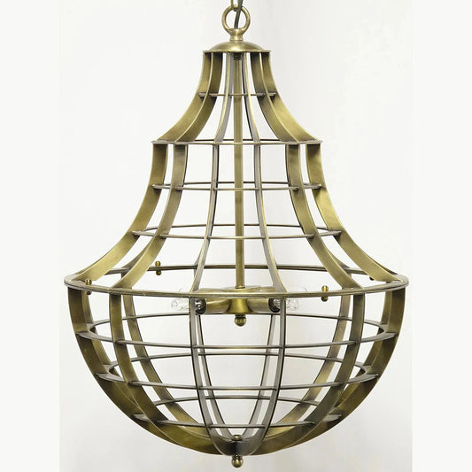 Ribcage Metal Chandelier-Chandeliers-Noir-Sideboards and Things