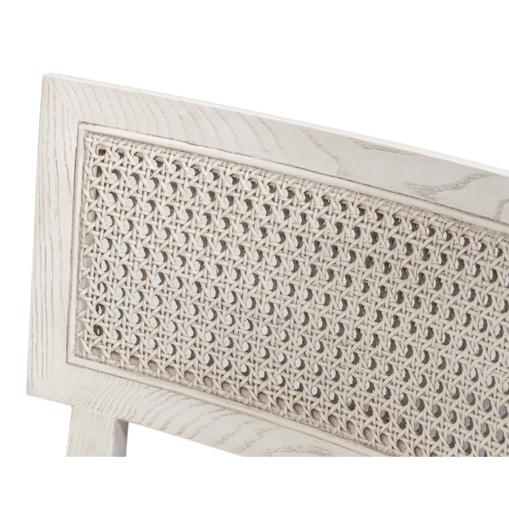 Ridge Cream Performance Fabric Armless Dining Chair