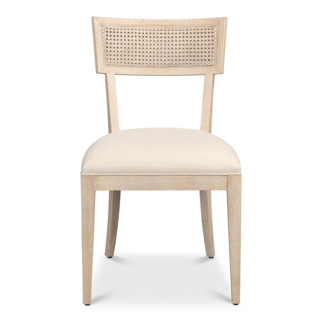 Ridge Cream Performance Fabric Armless Dining Chair