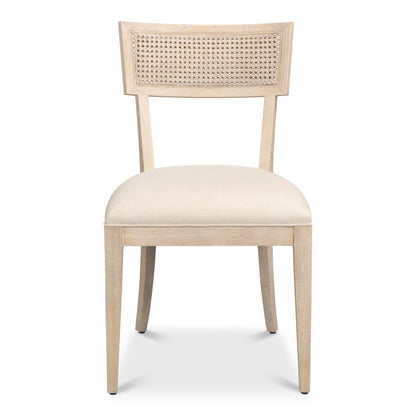Ridge Cream Performance Fabric Armless Dining Chair