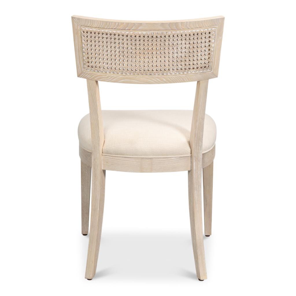 Ridge Cream Performance Fabric Armless Dining Chair