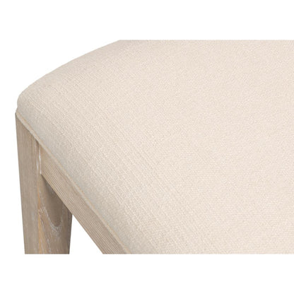 Ridge Cream Performance Fabric Armless Dining Chair