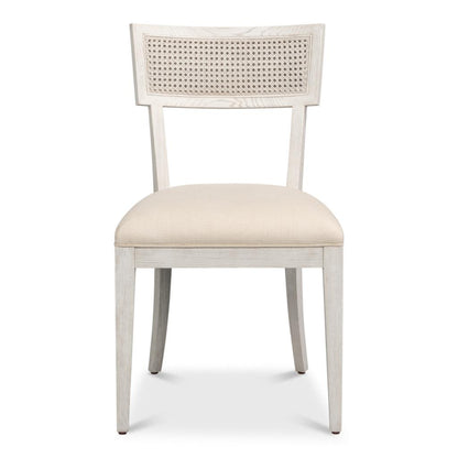 Ridge Cream Performance Fabric Armless Dining Chair