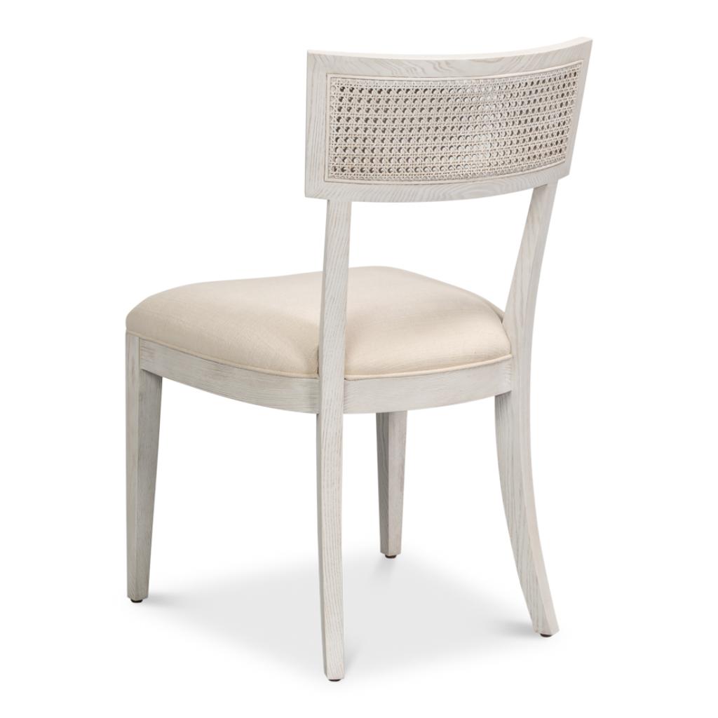 Ridge Cream Performance Fabric Armless Dining Chair