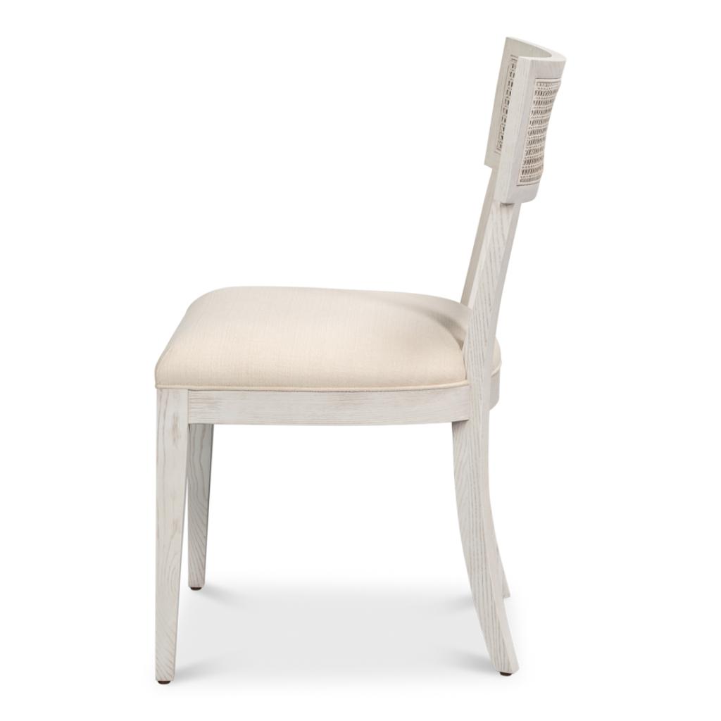 Ridge Cream Performance Fabric Armless Dining Chair