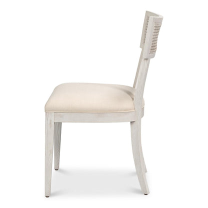 Ridge Cream Performance Fabric Armless Dining Chair