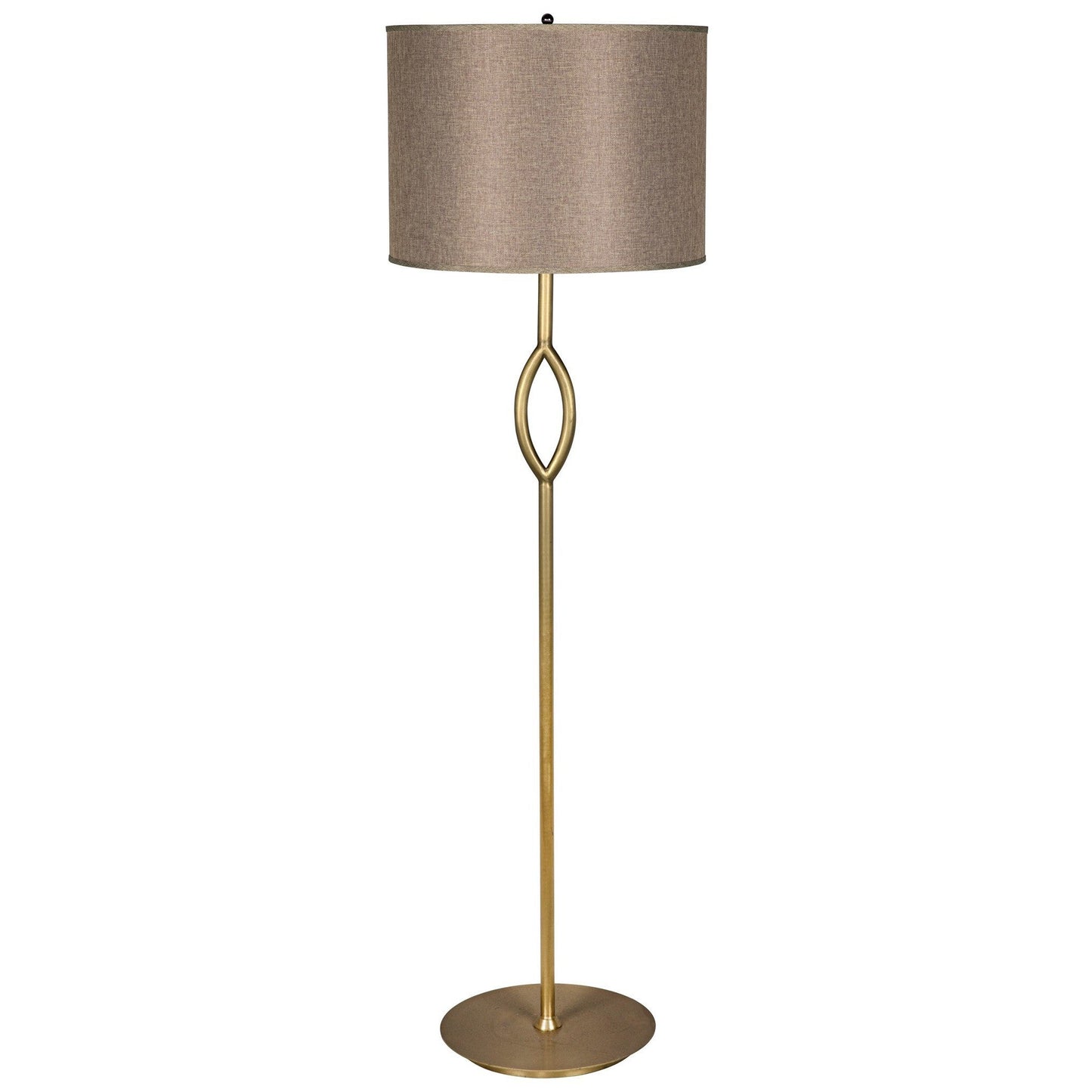 Ridge Metal Floor Lamp with Shade-Floor Lamps-Noir-Sideboards and Things