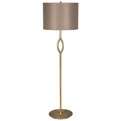 Ridge Metal Floor Lamp with Shade-Floor Lamps-Noir-Sideboards and Things