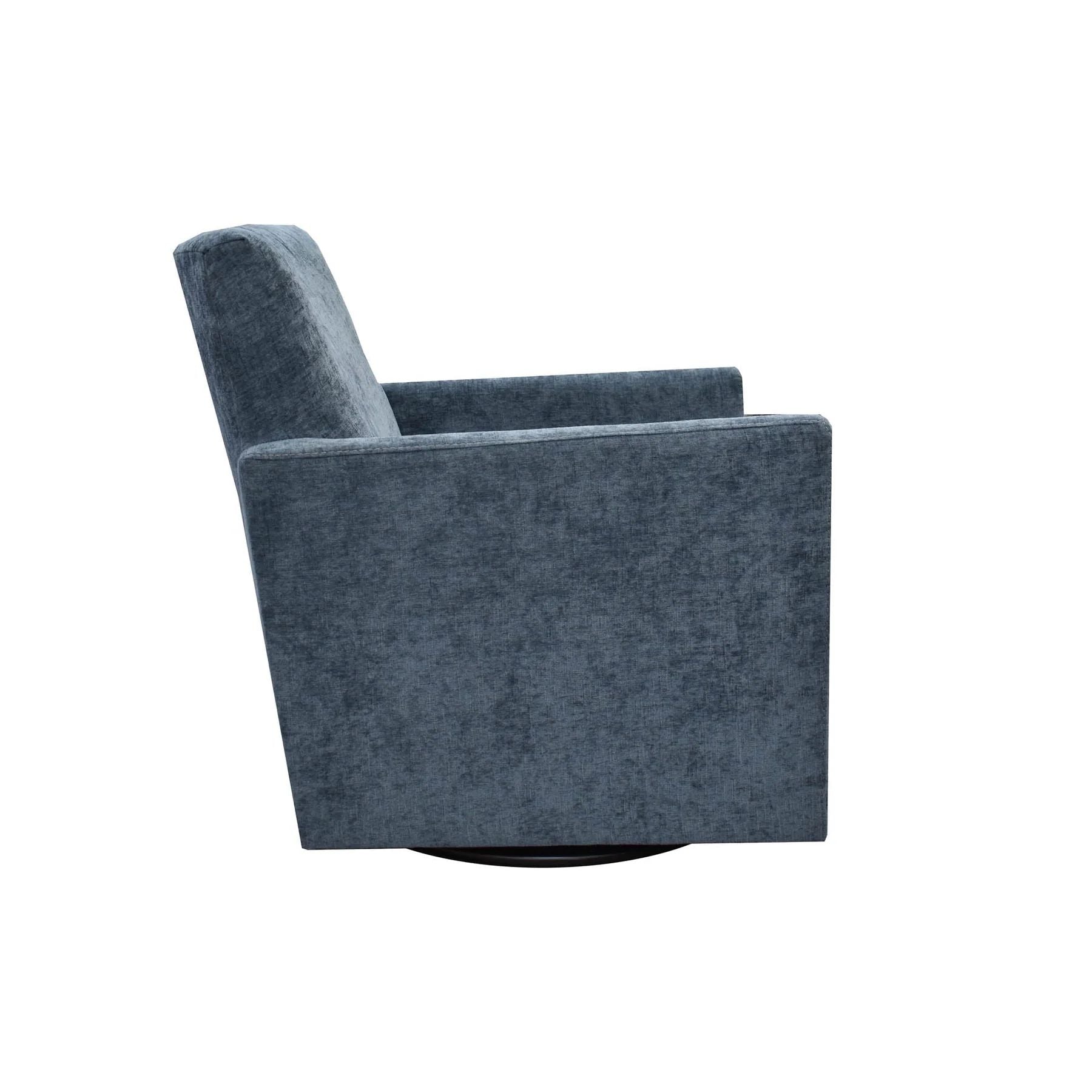 LH Home Riley Fabric Swivel Club Chair