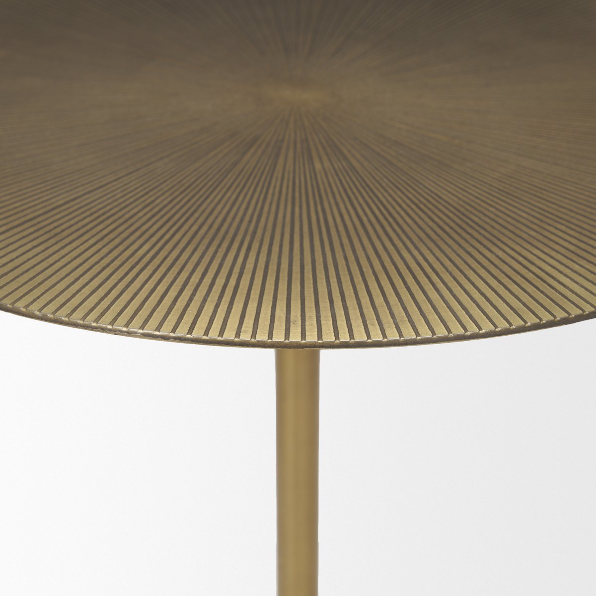 Mercana Rini White Marble Base Round Accent Table