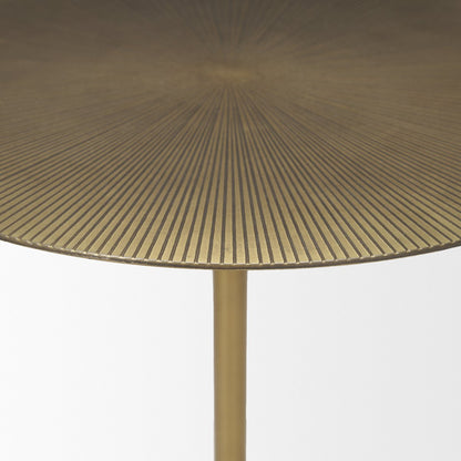 Mercana Rini White Marble Base Round Accent Table