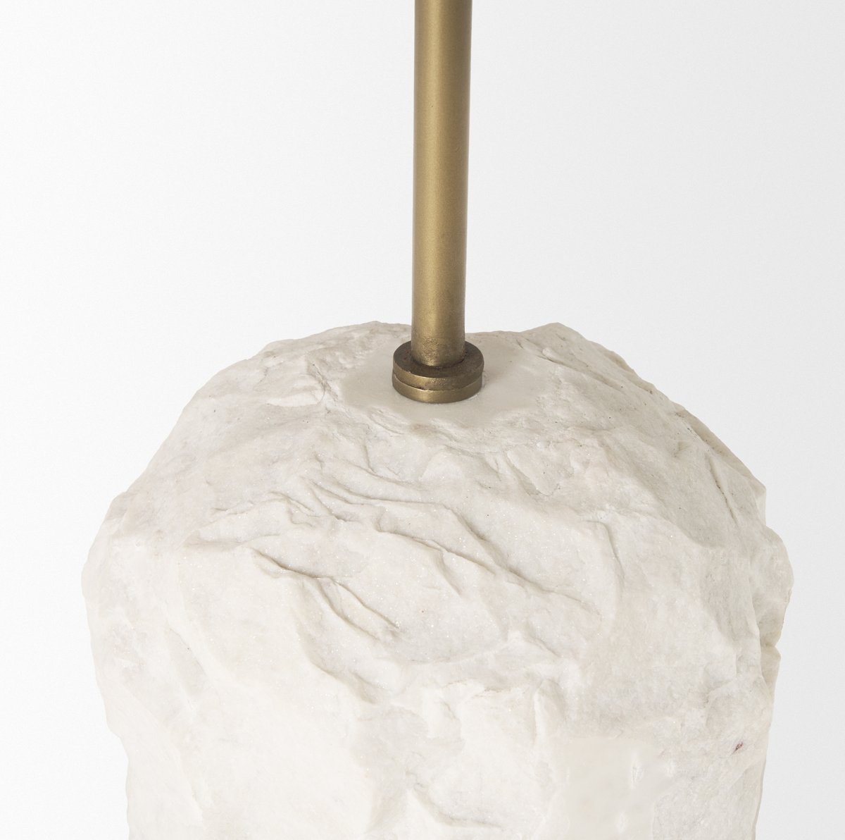Mercana Rini White Marble Base Round Accent Table